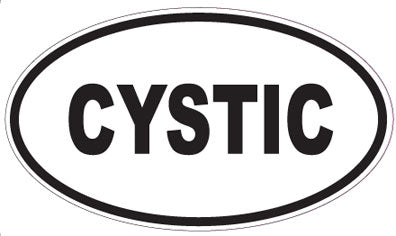 CYSTIC - Oval Sticker