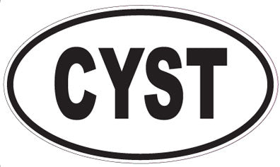 CYST - Oval Sticker