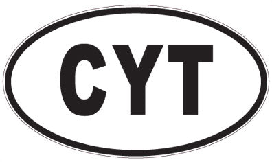 CYT - 3 Letter Initials Oval Sticker