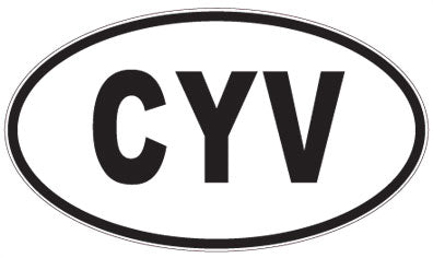 CYV - 3 Letter Initials Oval Sticker