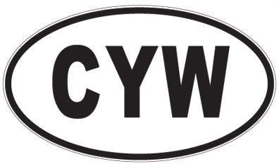 CYW - 3 Letter Initials Oval Sticker