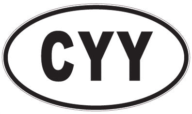 CYY - 3 Letter Initials Oval Sticker
