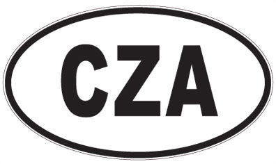 CZA - 3 Letter Initials Oval Sticker