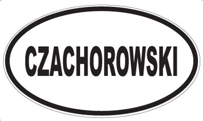 CZACHOROWSKI - Oval Sticker