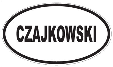 CZAJKOWSKI - Oval Sticker