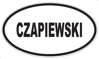 CZAPIEWSKI - Oval Sticker