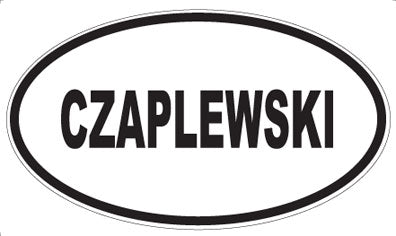 CZAPLEWSKI - Oval Sticker