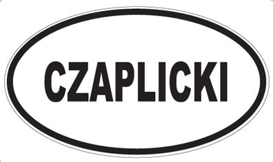 CZAPLICKI - Oval Sticker