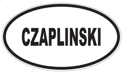 CZAPLINSKI - Oval Sticker