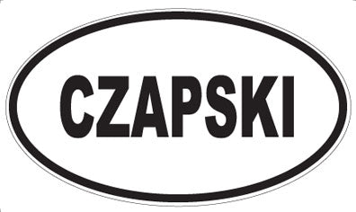 CZAPSKI - Oval Sticker