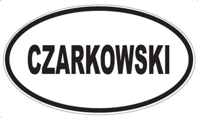 CZARKOWSKI - Oval Sticker