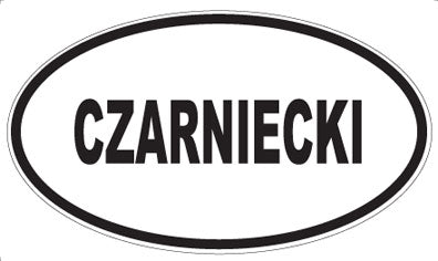 CZARNIECKI - Oval Sticker