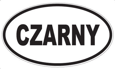 CZARNY - Oval Sticker