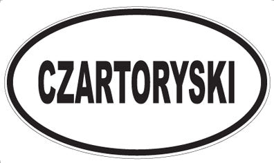 CZARTORYSKI - Oval Sticker