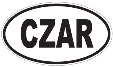 CZAR - Oval Sticker