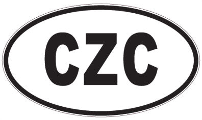 CZC - 3 Letter Initials Oval Sticker