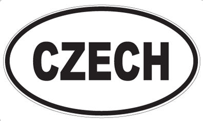 CZECH - Oval Sticker