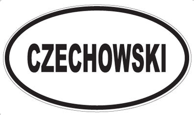 CZECHOWSKI - Oval Sticker