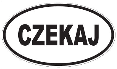 CZEKAJ - Oval Sticker