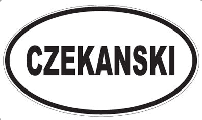 CZEKANSKI - Oval Sticker