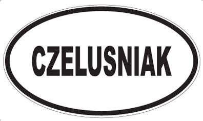 CZELUSNIAK - Oval Sticker