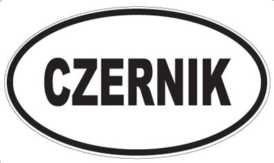 CZERNIK - Oval Sticker