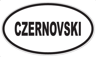 CZERNOVSKI - Oval Sticker
