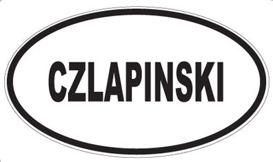 CZLAPINSKI - Oval Sticker