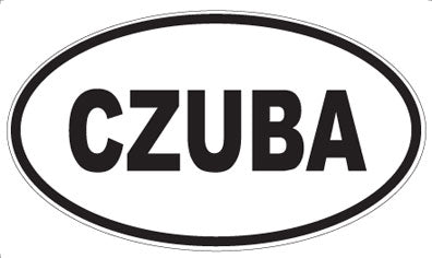CZUBA - Oval Sticker
