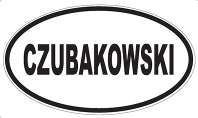 CZUBAKOWSKI - Oval Sticker
