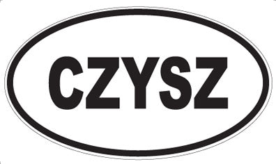 CZYSZ - Oval Sticker