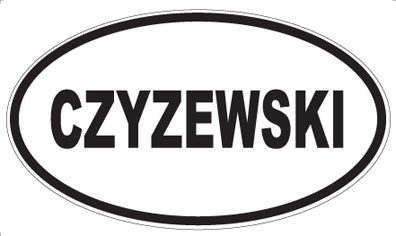 CZYZEWSKI - Oval Sticker