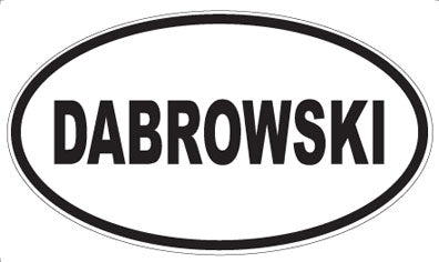 DABROWSKI - Oval Magnet