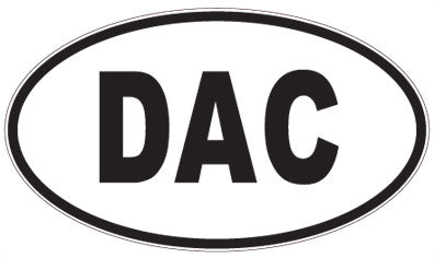 DAC - 3 Letter Initials Oval Sticker