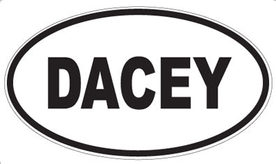 DACEY - Oval Sticker
