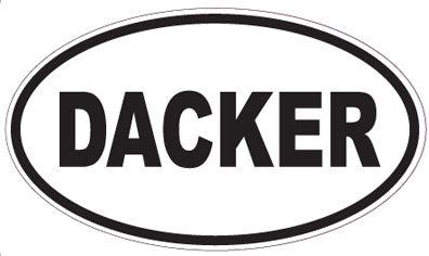 DACKER - Oval Sticker