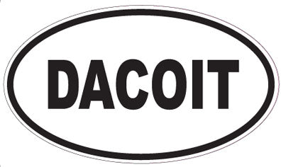 DACOIT - Oval Sticker