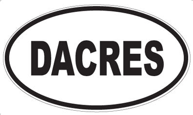 DACRES - Oval Sticker