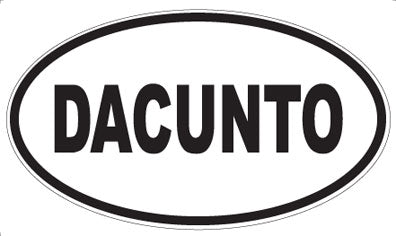 DACUNTO - Oval Sticker