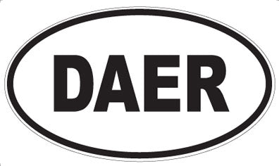 DAER - Oval Sticker