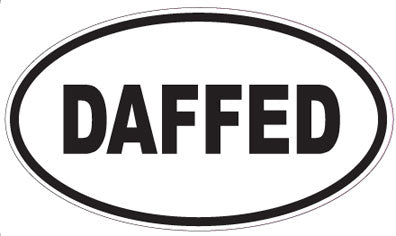 DAFFED - Oval Sticker