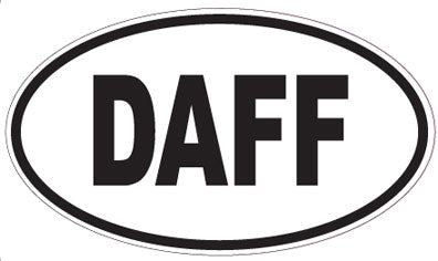 DAFF - Oval Sticker