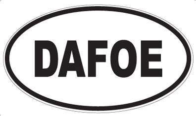 DAFOE - Oval Sticker