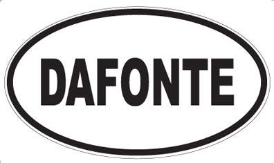 DAFONTE - Oval Sticker