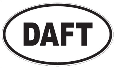 DAFT - Oval Sticker