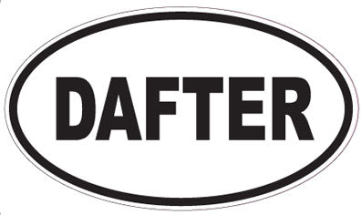 DAFTER - Oval Sticker