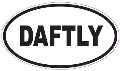 DAFTLY - Oval Sticker