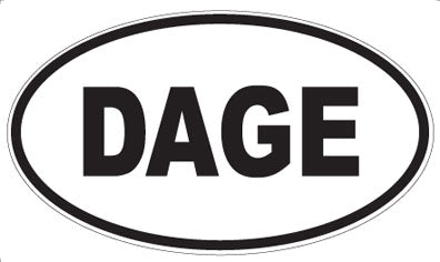 DAGE - Oval Sticker