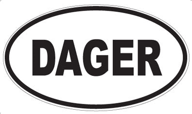 DAGER - Oval Sticker