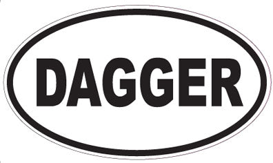 DAGGER - Oval Sticker